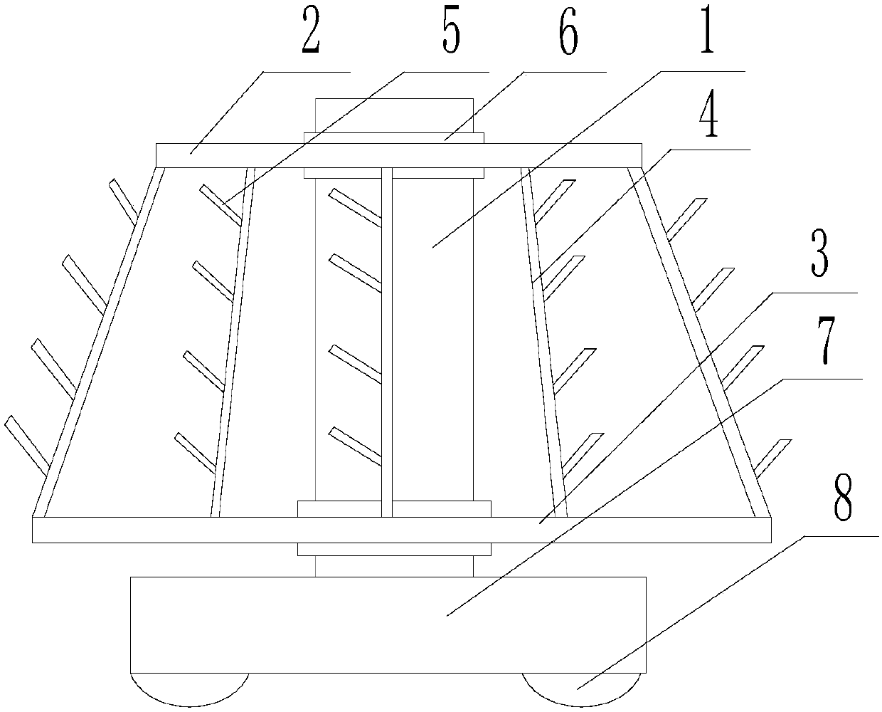 Carrying frame facilitating taking and placing of thread balls