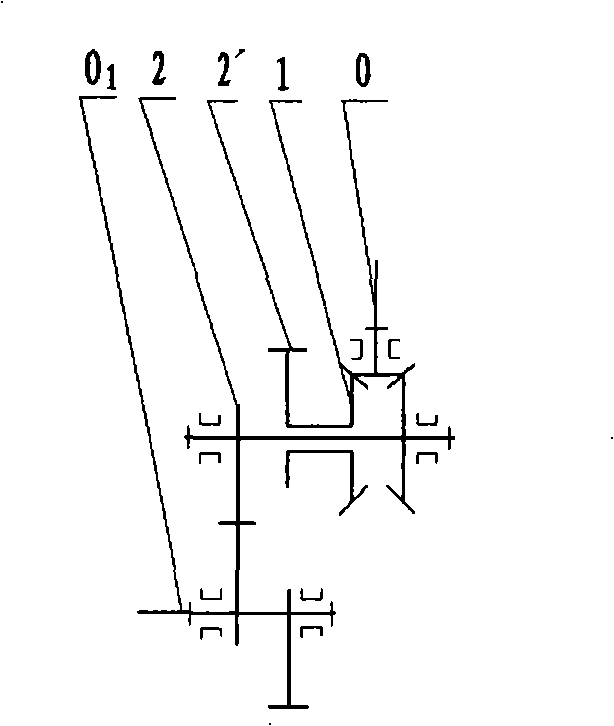 Gear torsional moment converter and reciprocating piston power machine for gear transmission