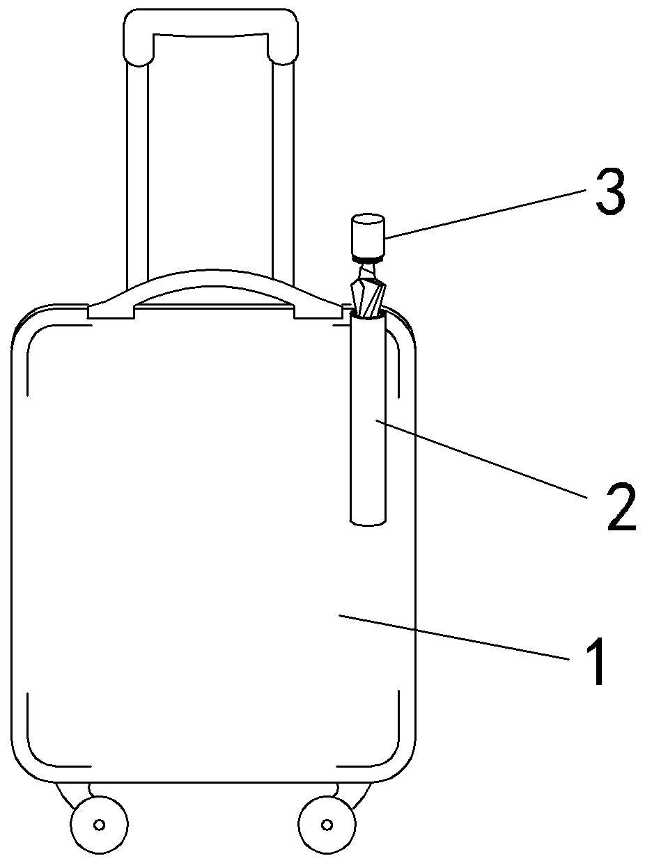 Draw-bar box with umbrella