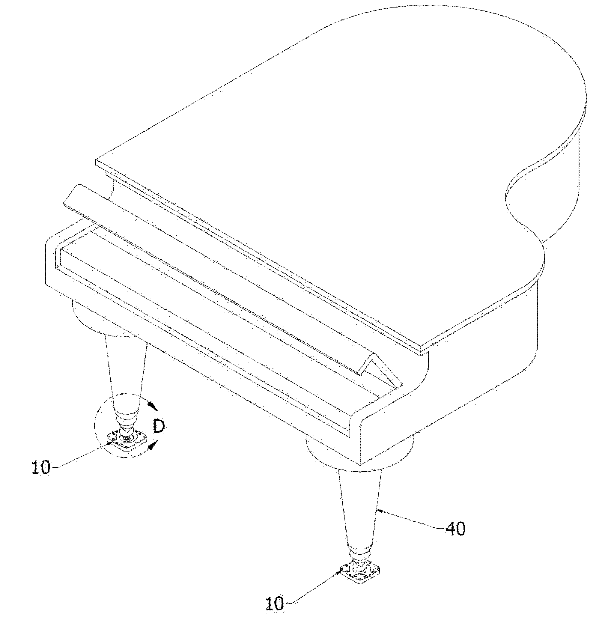 Furniture Support, Leveling Device, and Carpet Protector Combination