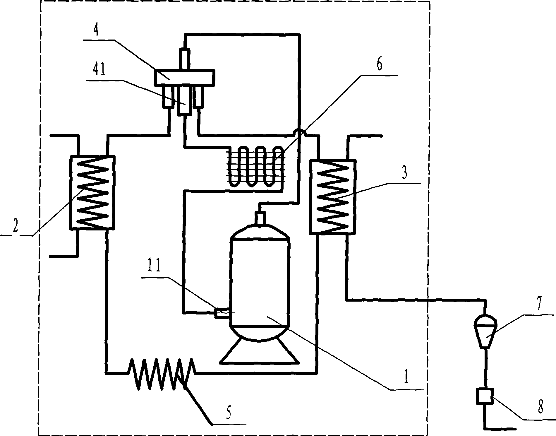 Sewage water source heat pump system