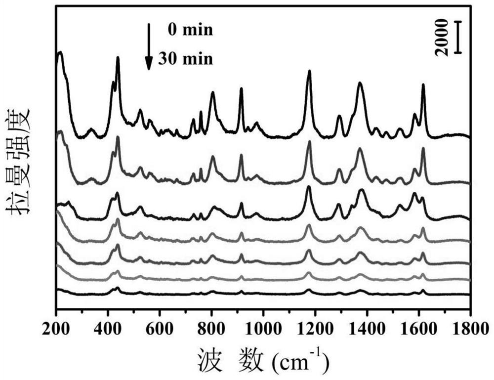 Device and method for treating cationic dyes in sewage by using magnetic compound