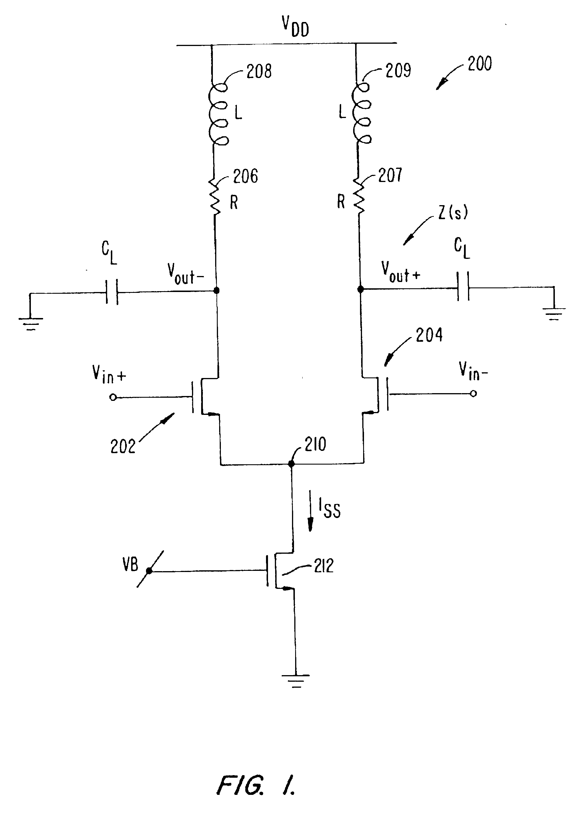 Current-controlled CMOS circuits with inductive broadbanding