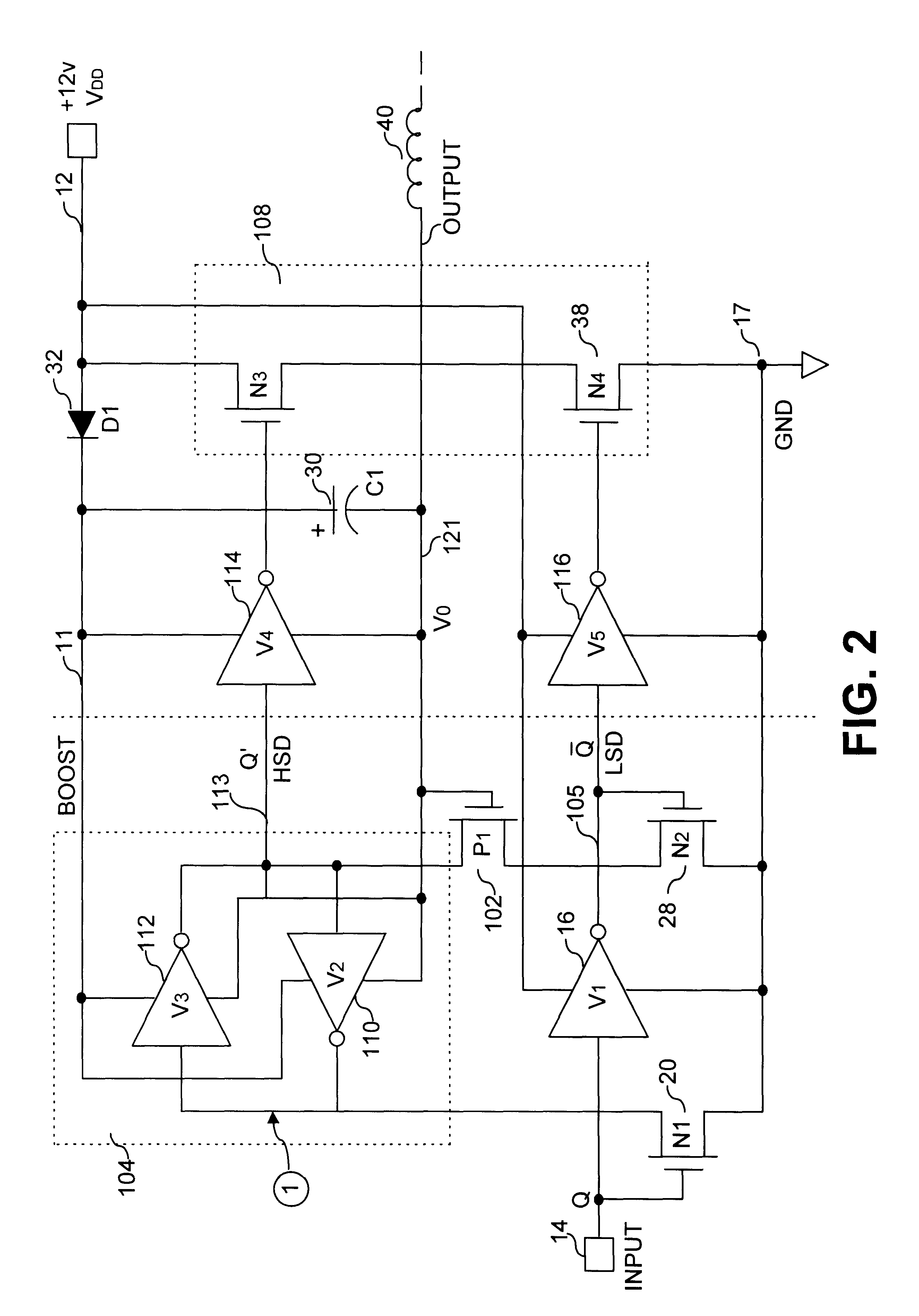 Clamped cascode level shifter circuit