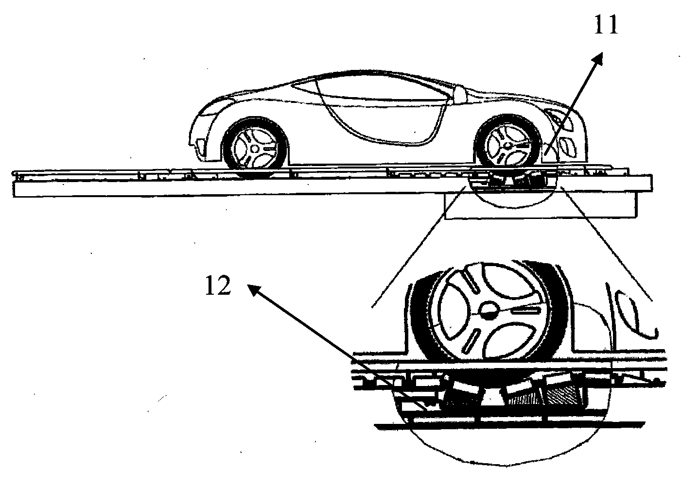 Wheel limiting equipment for multi-type vehicle locating platform