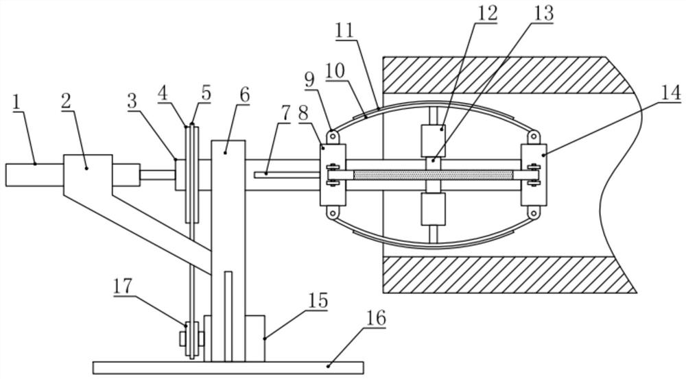 Pipe fitting inner wall flattening and grinding device