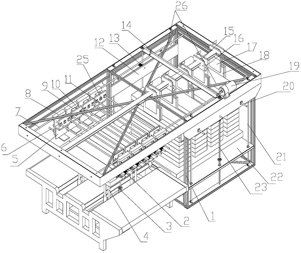 Adjustable automatic stacker and control method for row corrugated paper