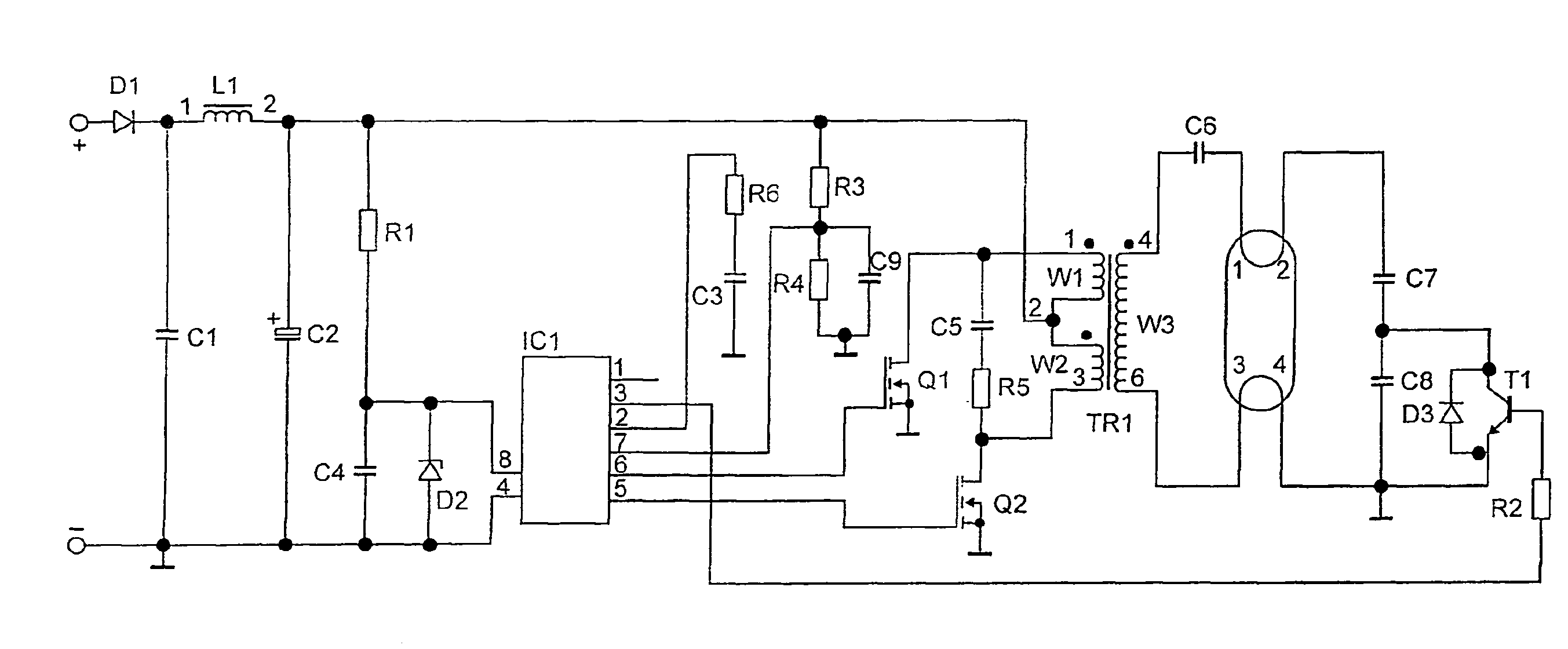Electronic Ballast For A Low-Pressure Discharge Lamp With A Micro-Controller