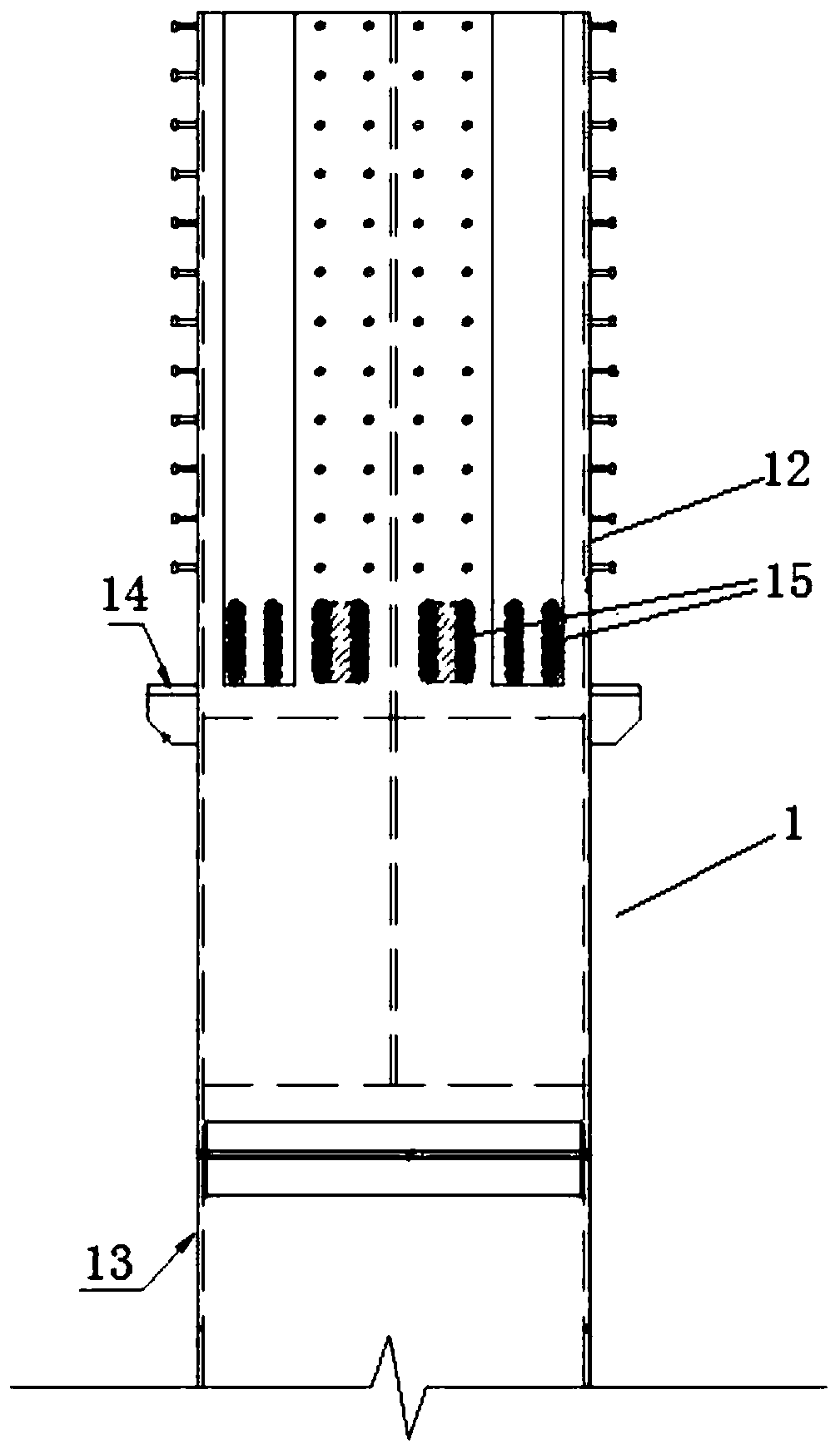 Structure for installing special-shaped reinforcement cage in steel column of conversion layer and construction method of structure