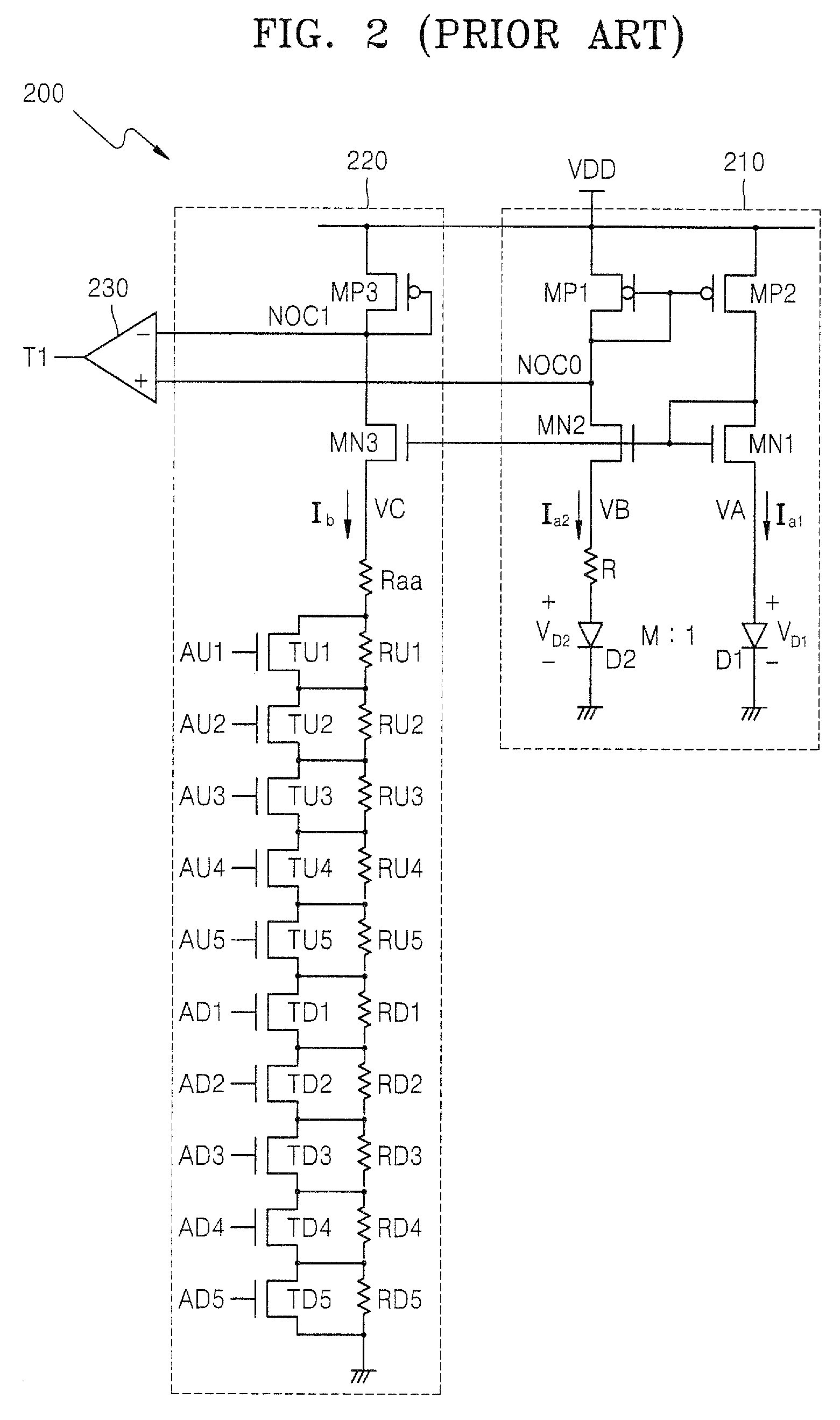 On chip temperature detector, temperature detection method and refresh control method using the same