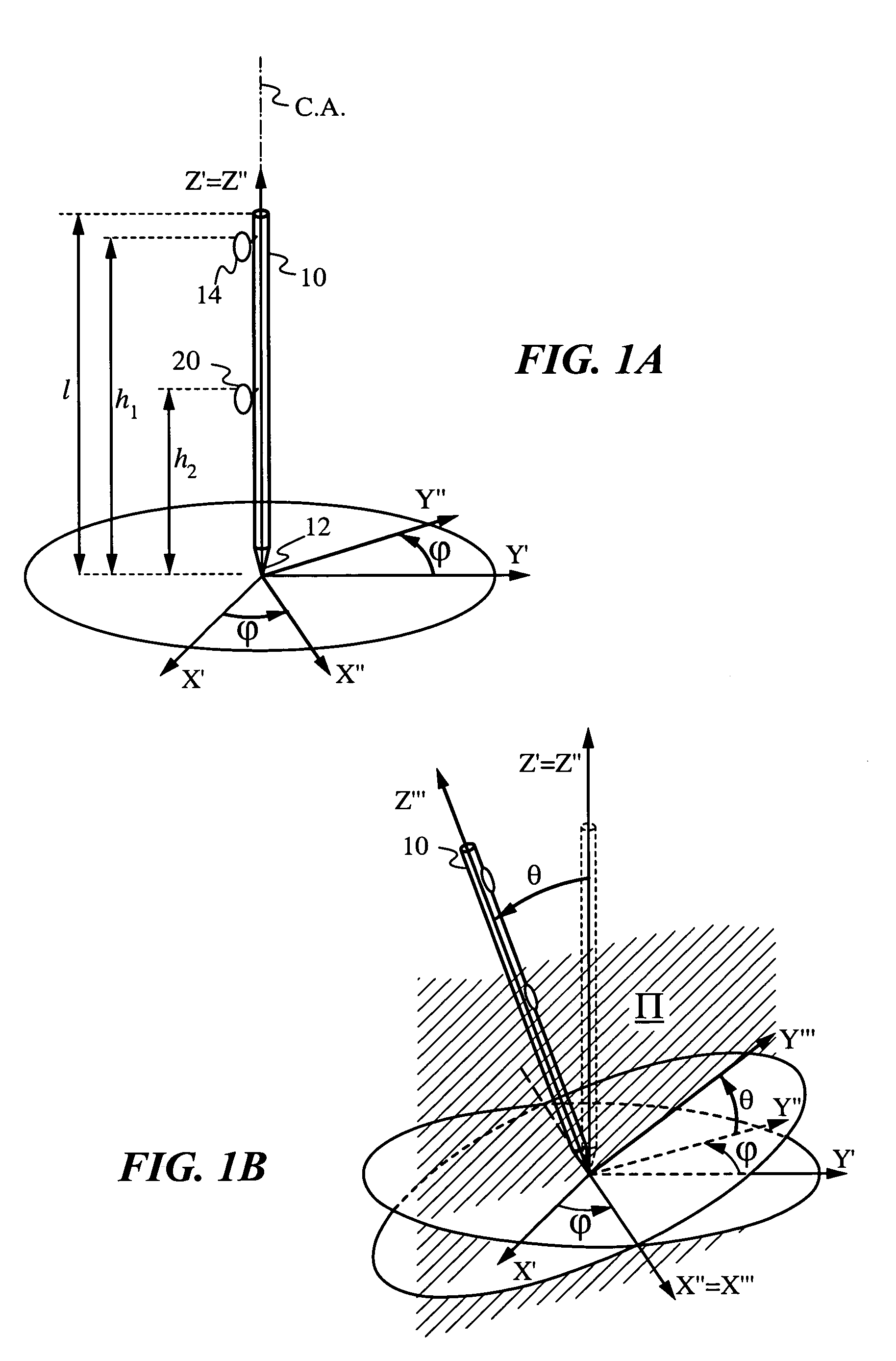 Determination of an orientation parameter of an elongate object with a scan beam apparatus