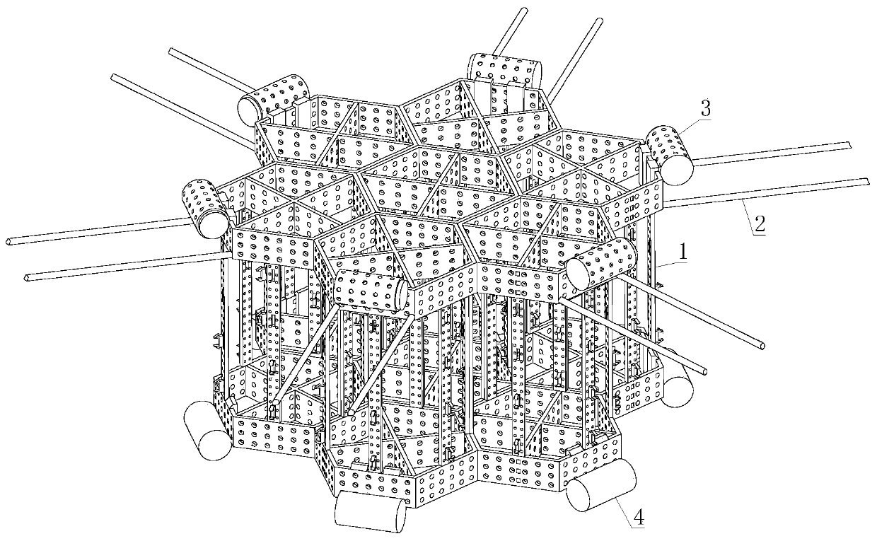 Modular artificial fish spawning nest system and installation method thereof