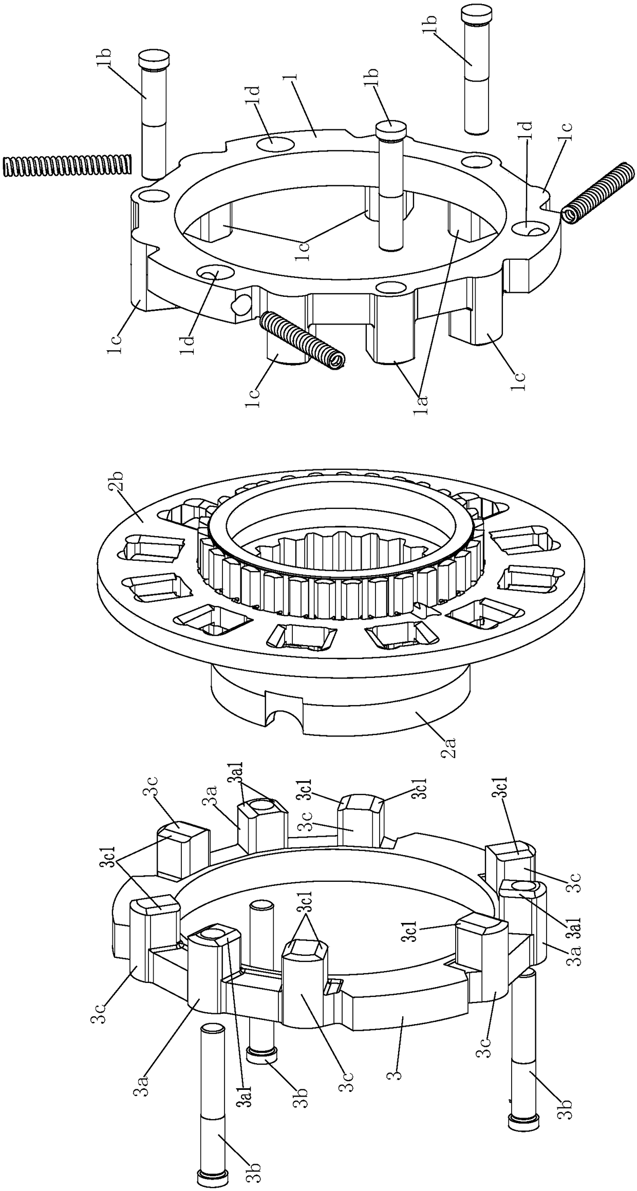 Lock pin type synchronizer