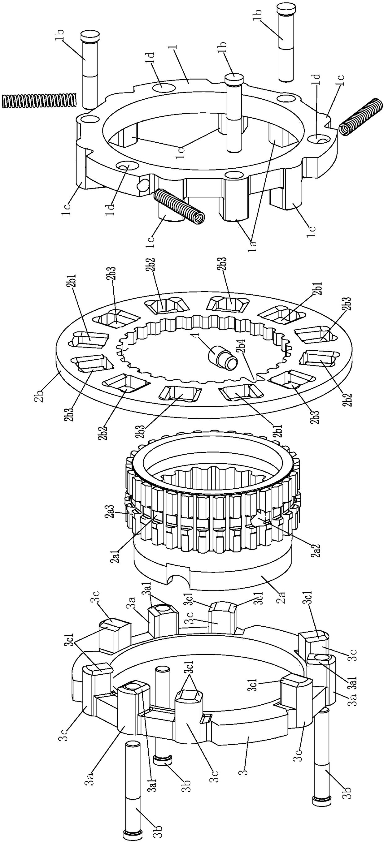 Lock pin type synchronizer