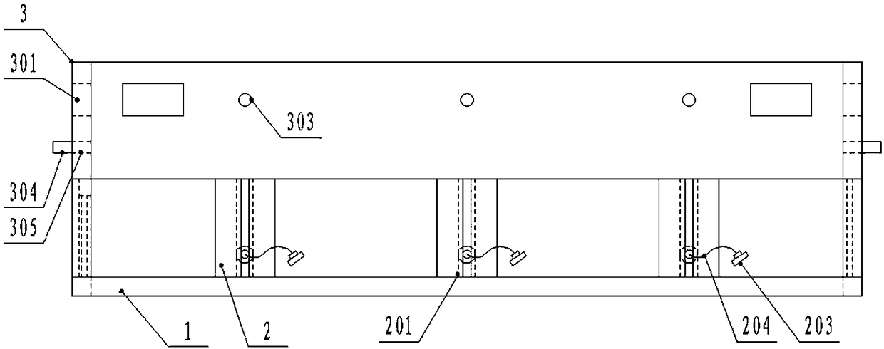 Lotus rhizome planting device used in shallow lakes