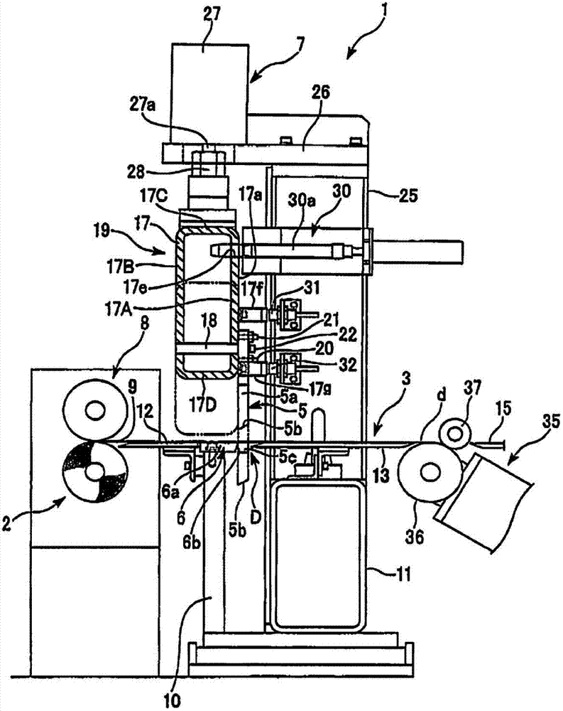 Cutting device for paper feed mechanism