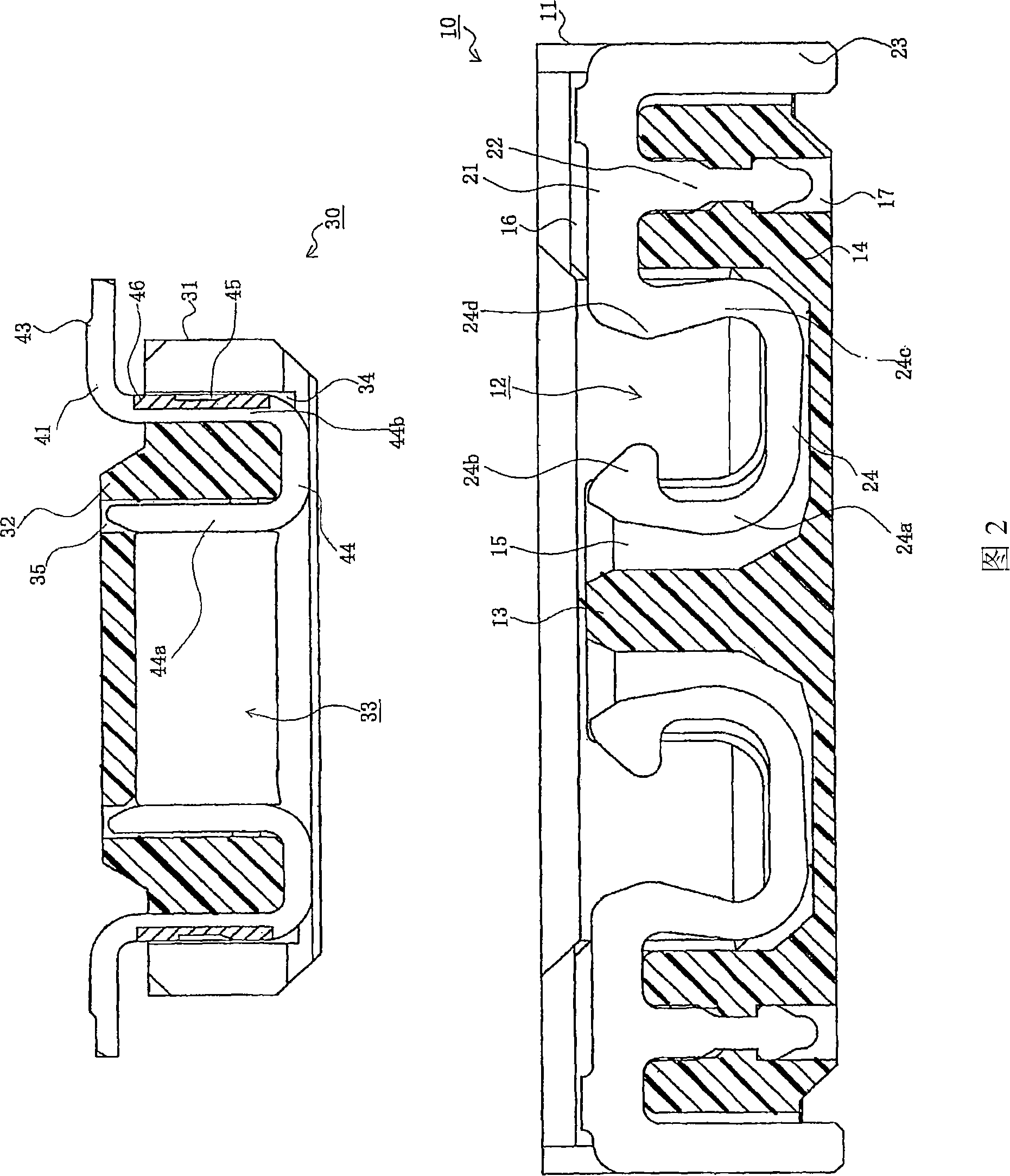 Board-to-board connector pair