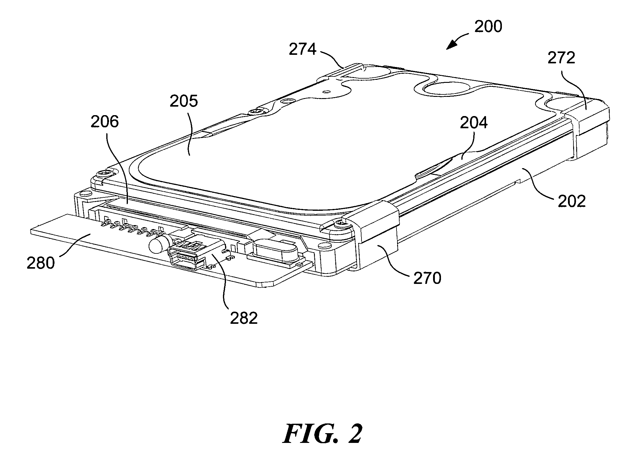 Information storage device having a disk drive and a bridge controller PCB within a monolithic conductive nest