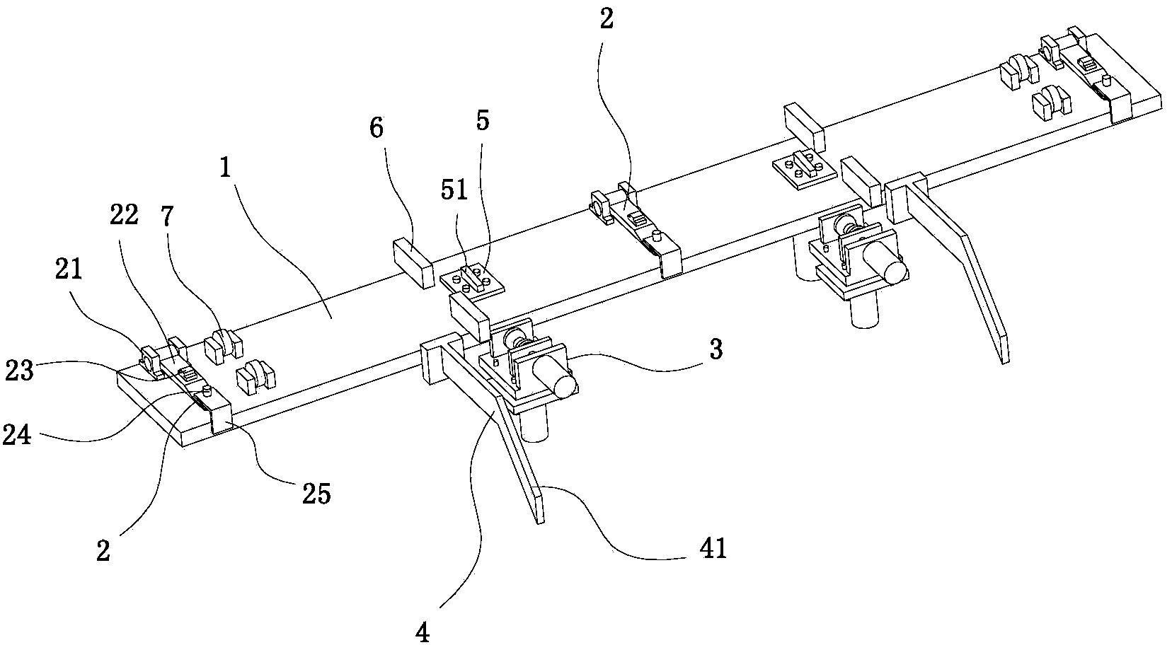 Linearity detecting mechanism for self-taking type drill rod