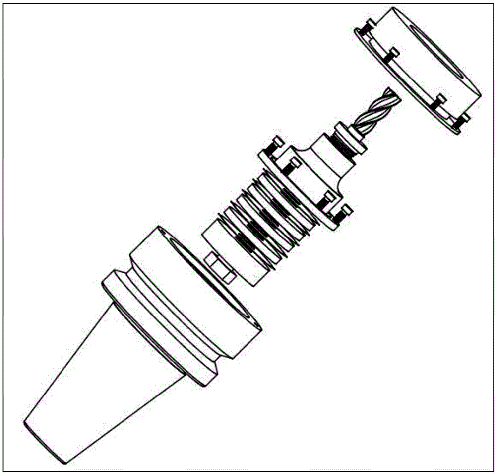Longitudinal excitation type ultrasonic vibration milling cutter handle device