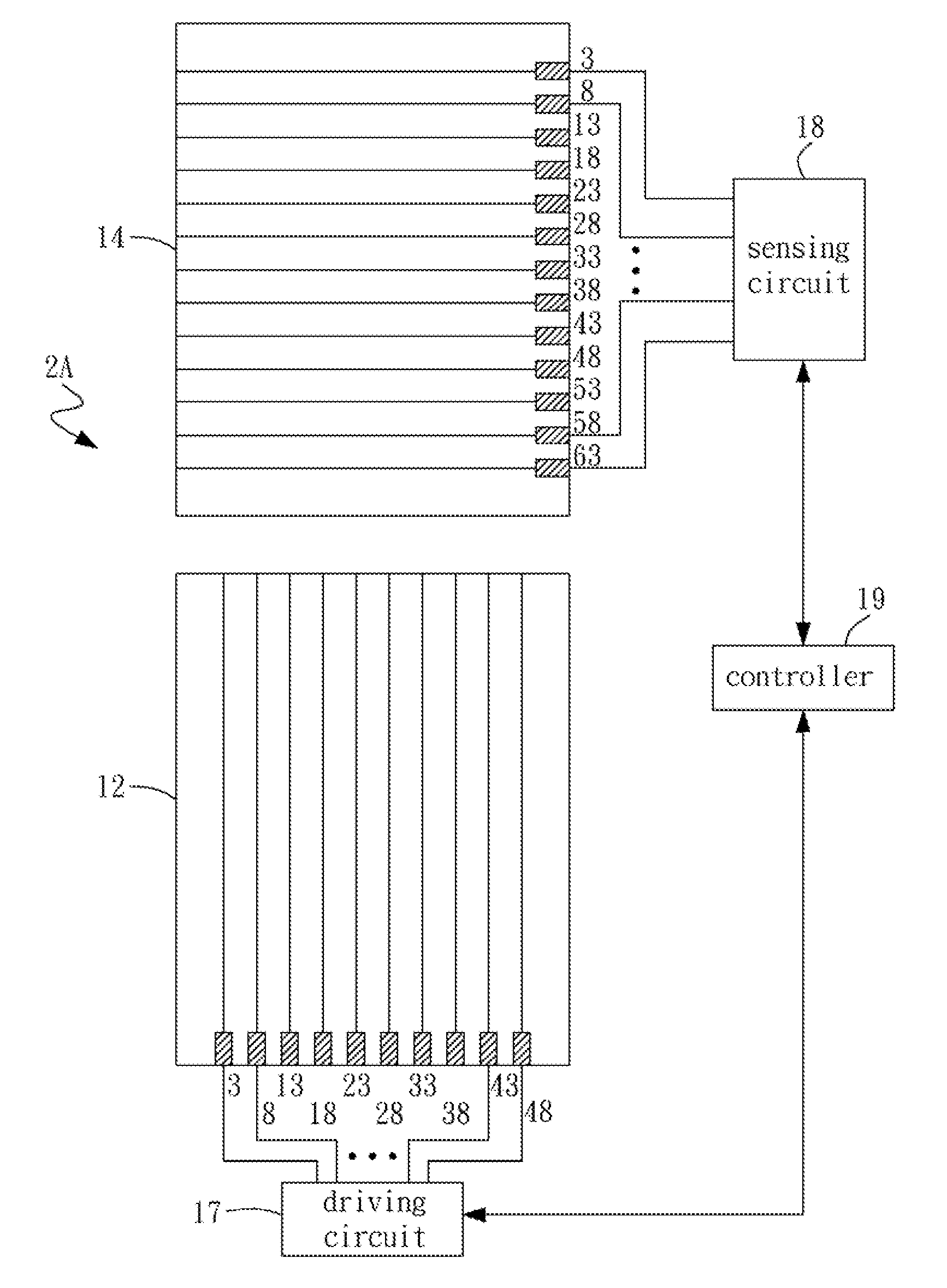 Touch panel and a method of locating a touch point of the same