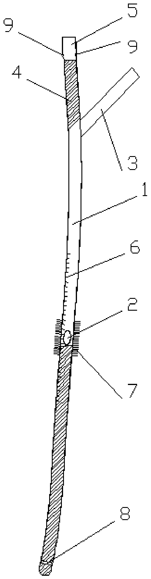 An anal fistula flushing floating thread