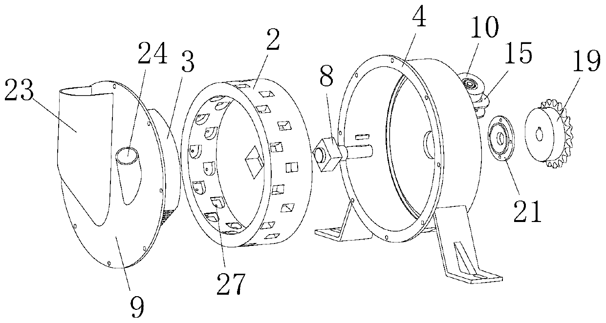 Internal-inflation positive-pressure combined seed metering device