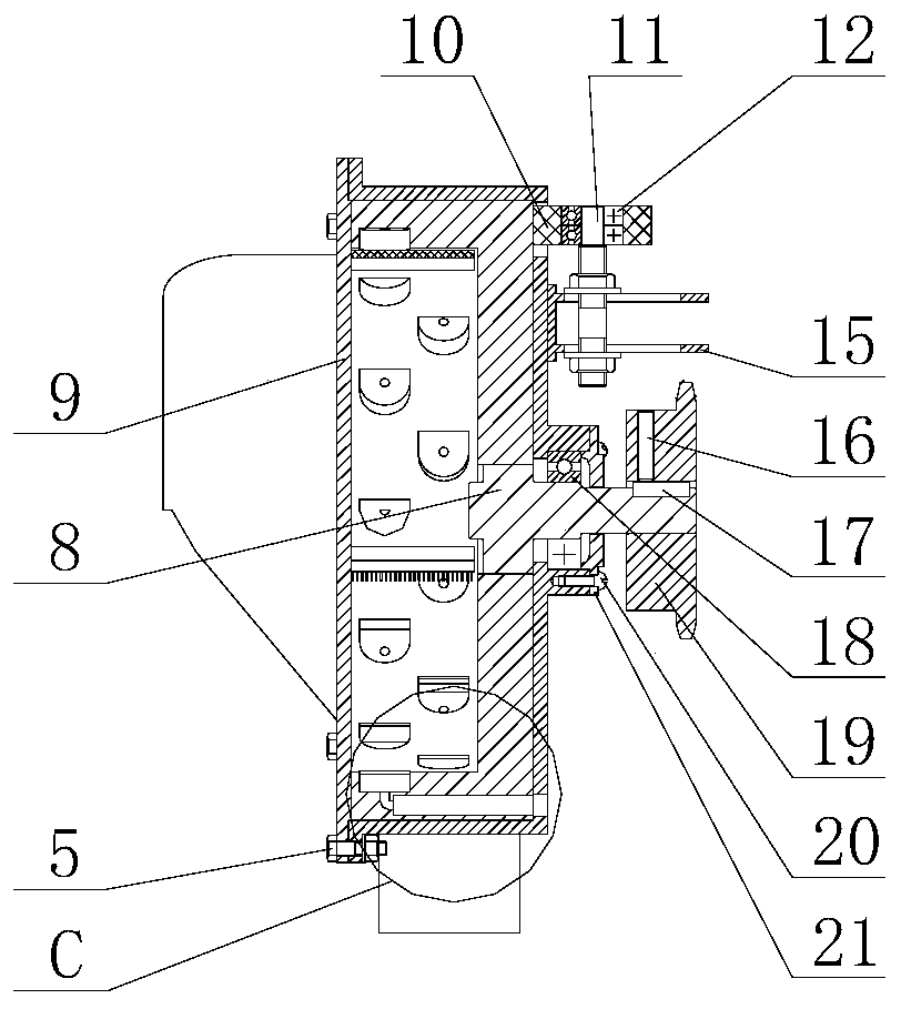 Internal-inflation positive-pressure combined seed metering device