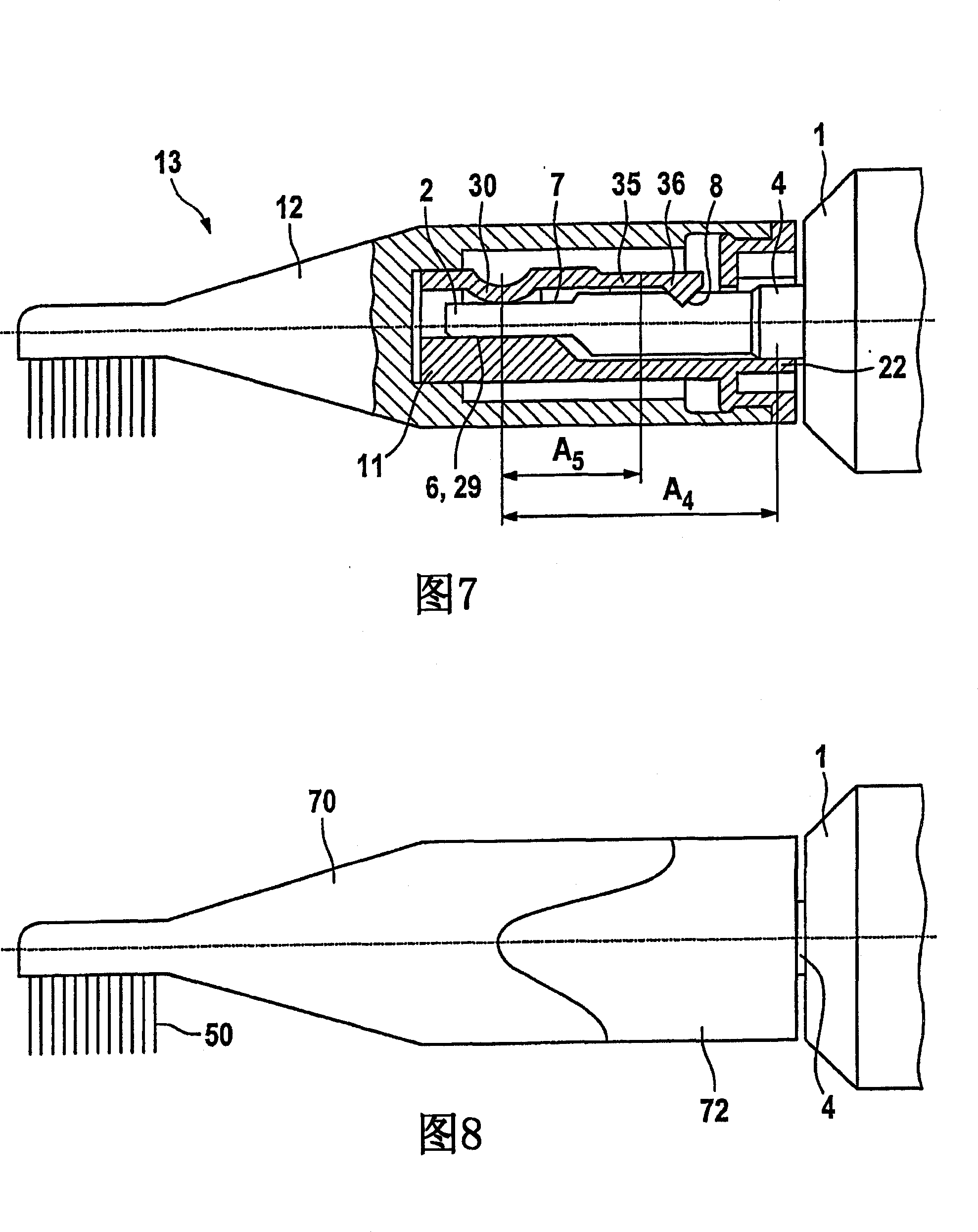 Brush part for an electric toothbrush