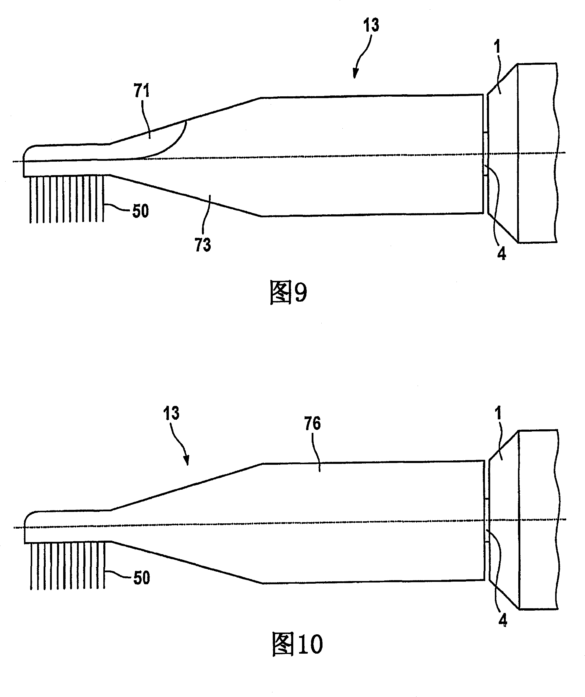 Brush part for an electric toothbrush