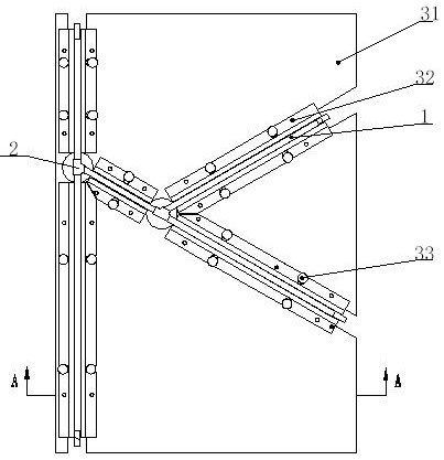 Machining method of K-shaped partition plate cavity