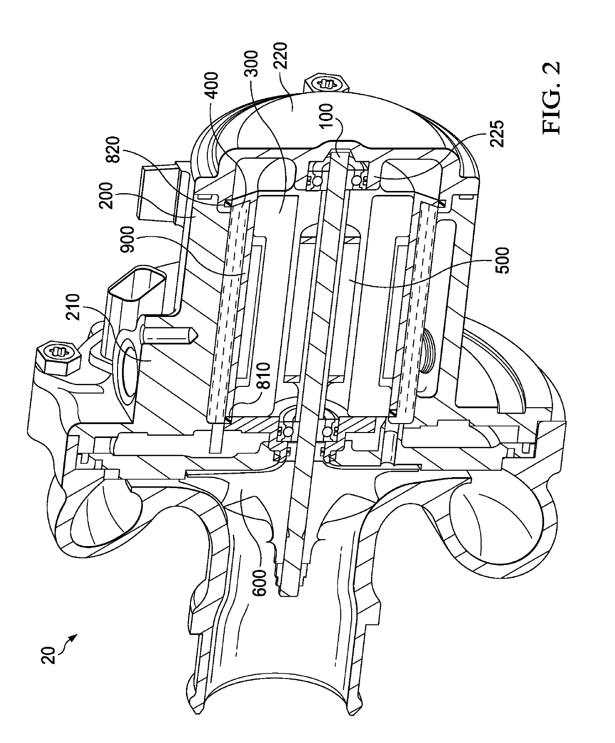 Electric charging device with fluid cooling