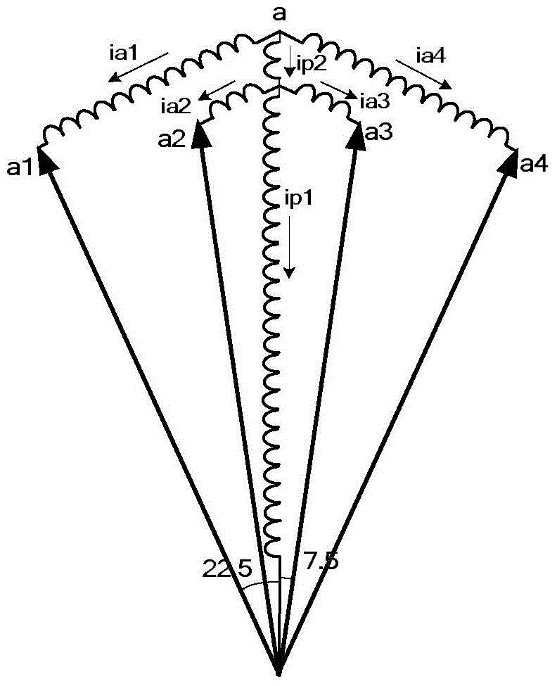 24 pulse aviation self-coupling transformer rectifier based on star-shaped primary-side winding phase shift