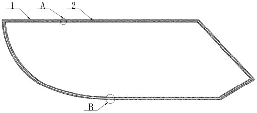 Shield of automobile front combination lamp