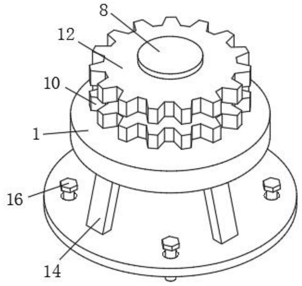 Multi-angle quick locating connecting disc of gear shaping clamp