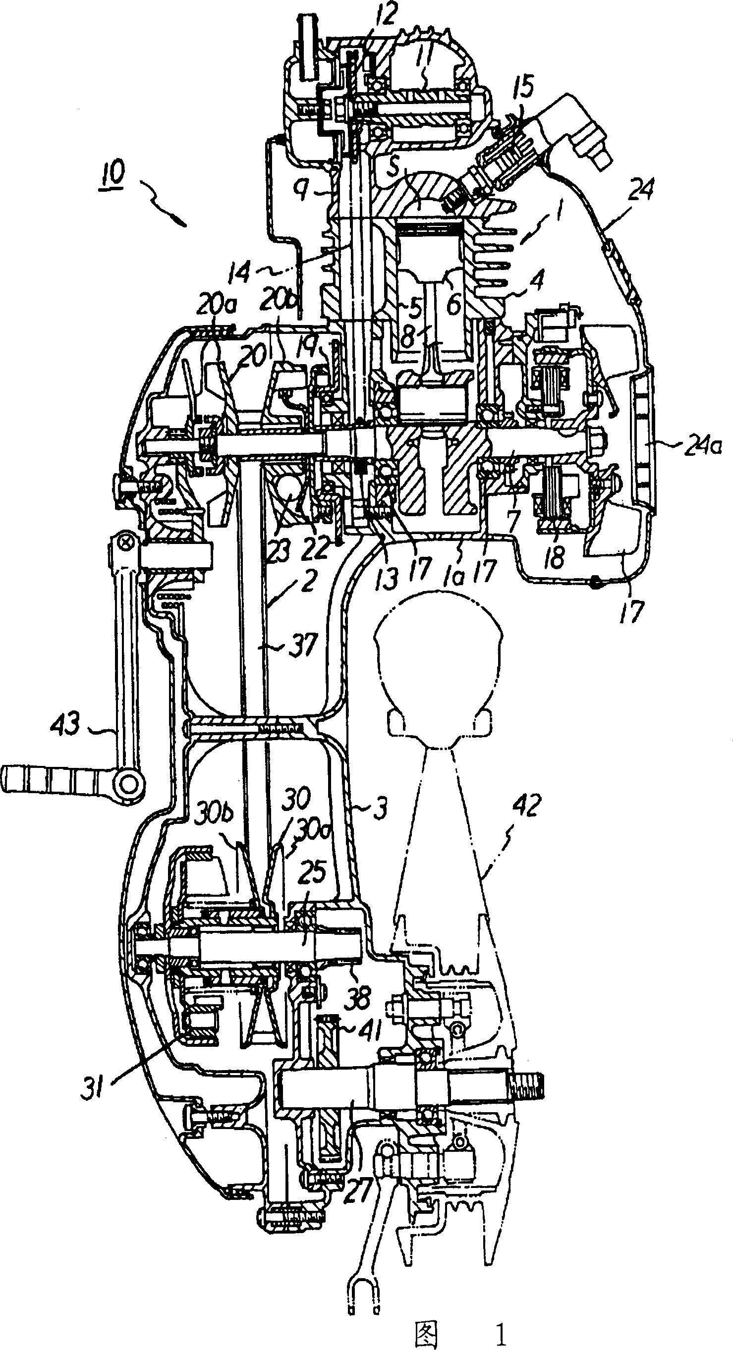 Driver of combined part swing engine