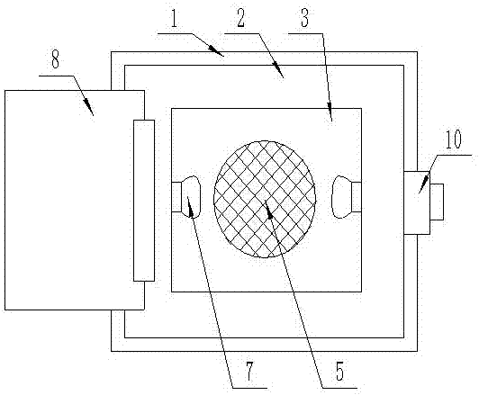 Household tooth glass disposing and disinfecting device