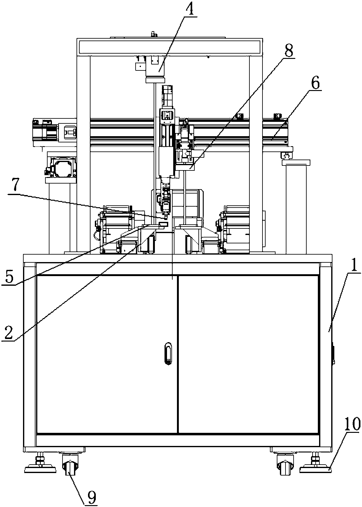 Mobile phone label automatic attaching device