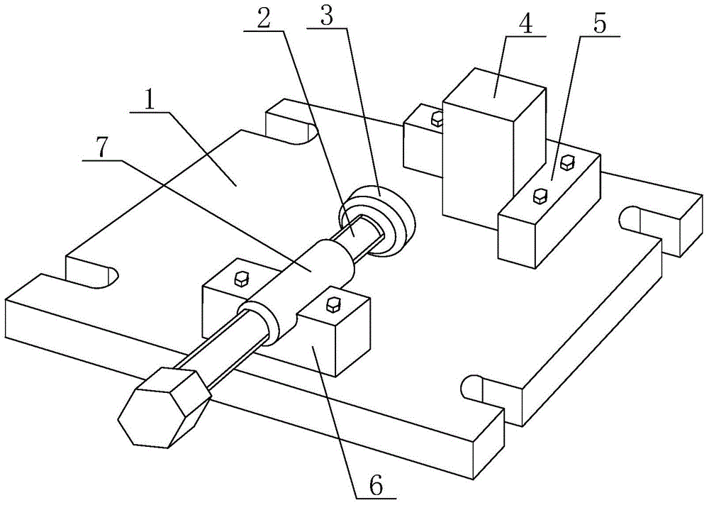 Thread self-locking type tool fixture for rectangular workpiece