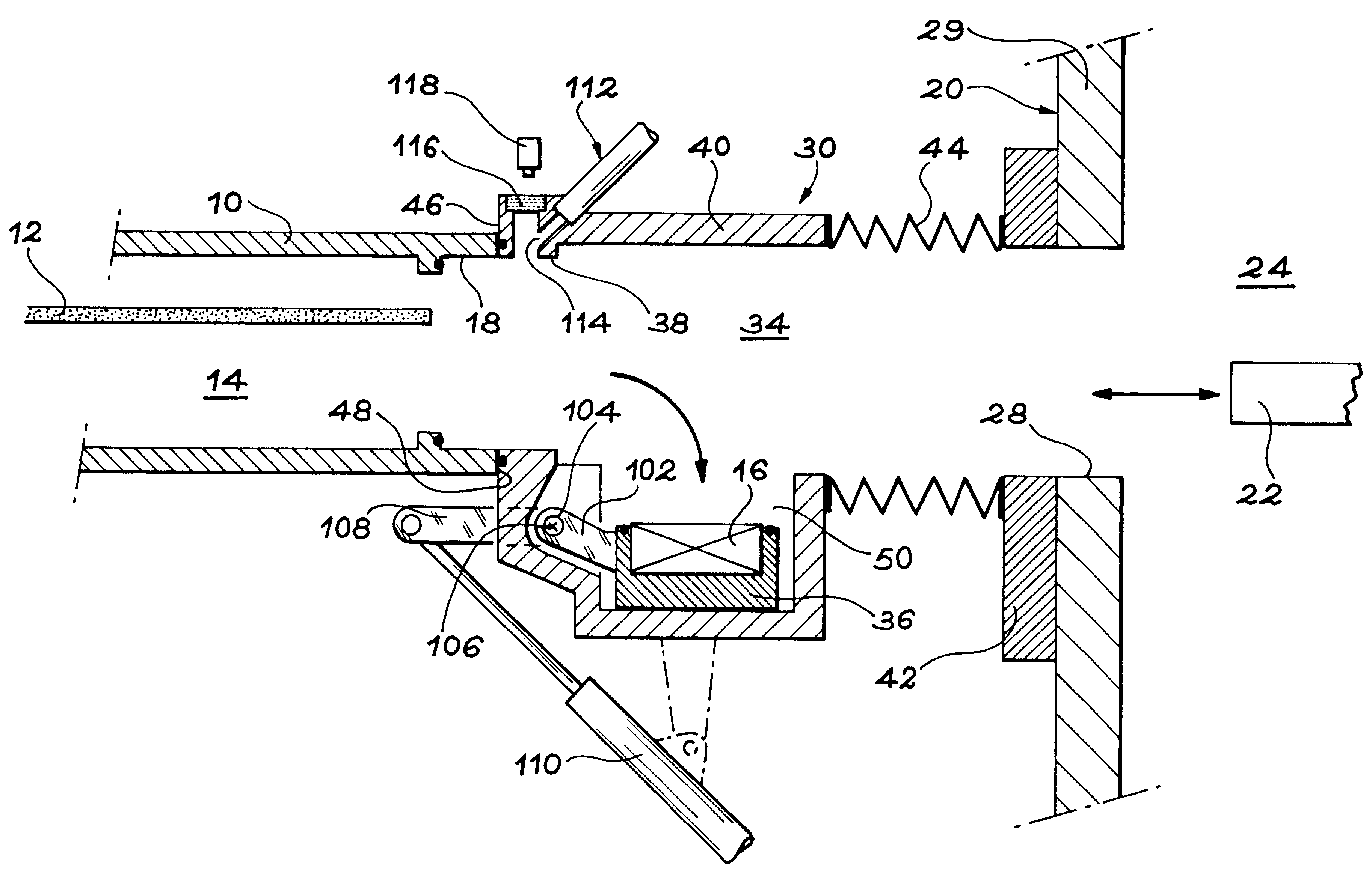 Coupling system for the transfer of a confined planar object from a containment pod to an object processing unit