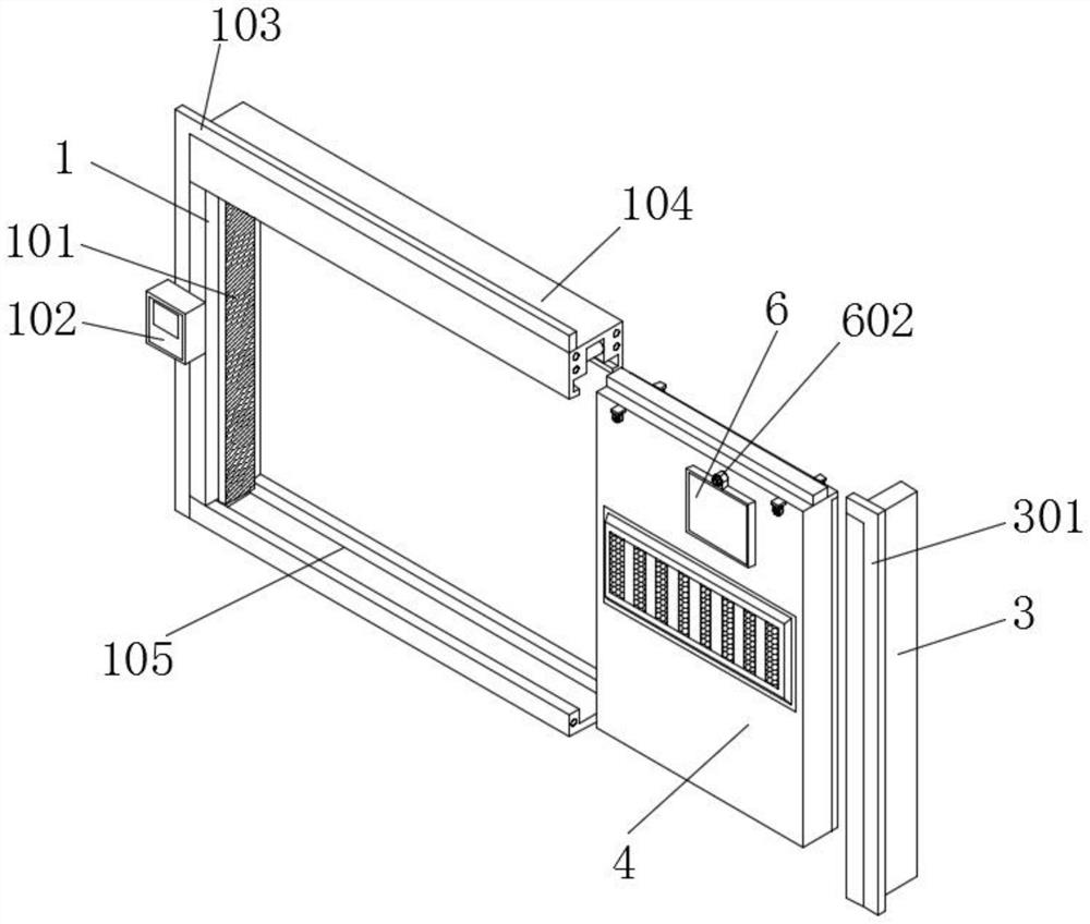 Radiation-proof composite door with wave-absorbing and shielding structure