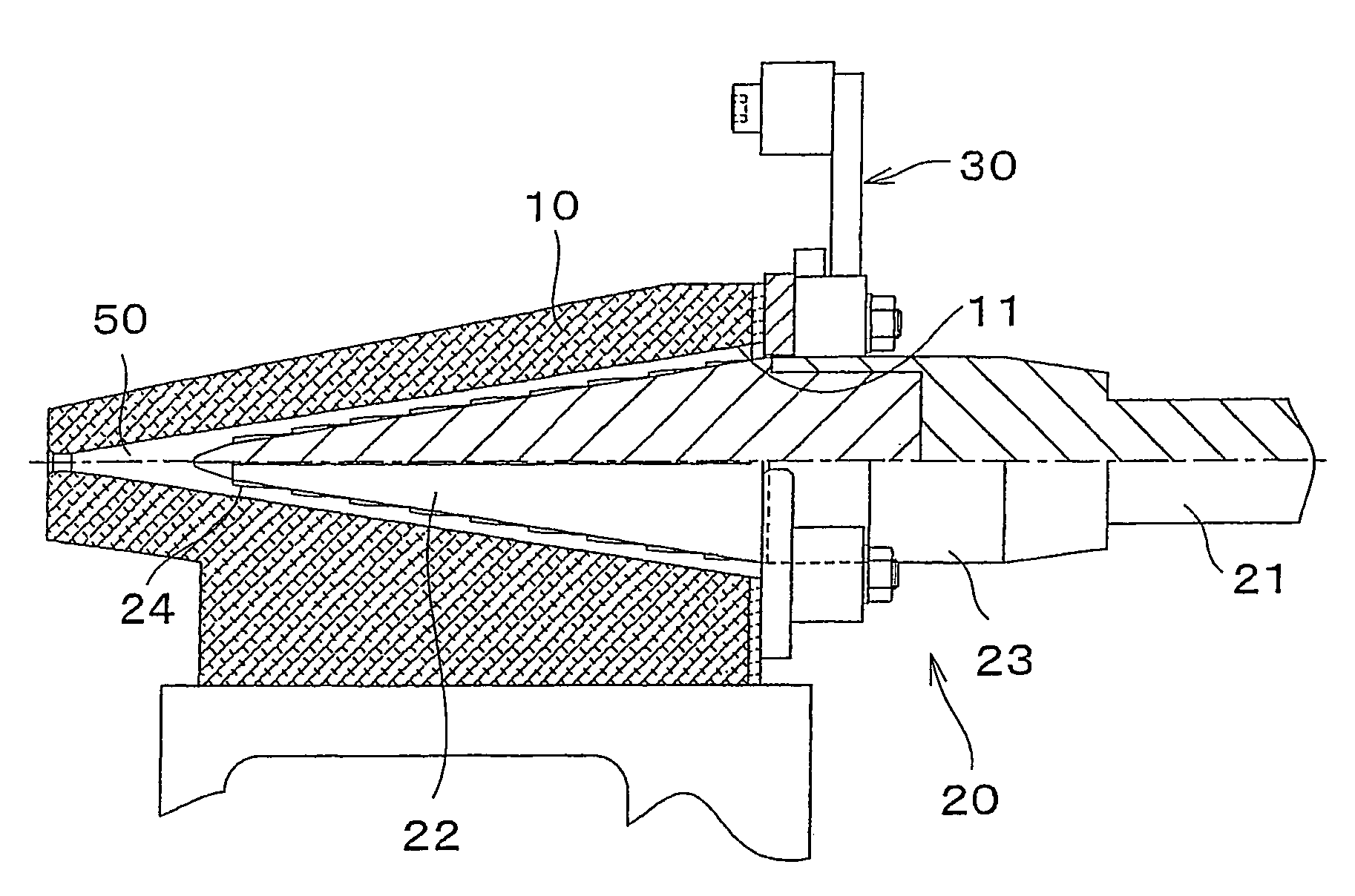 Rolled coned manufacturing apparatus