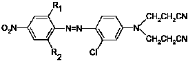 N,N-diacetoxyethyl-m-chloroaniline series azo dyes
