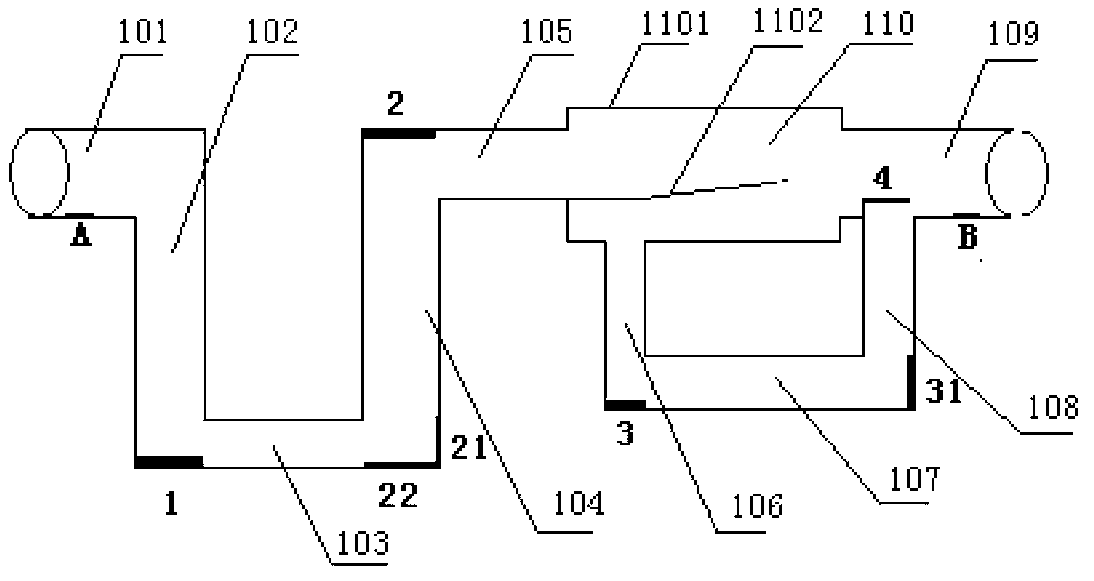 Detecting method, detecting device and calculating method of three-phase fluid proportions and flow