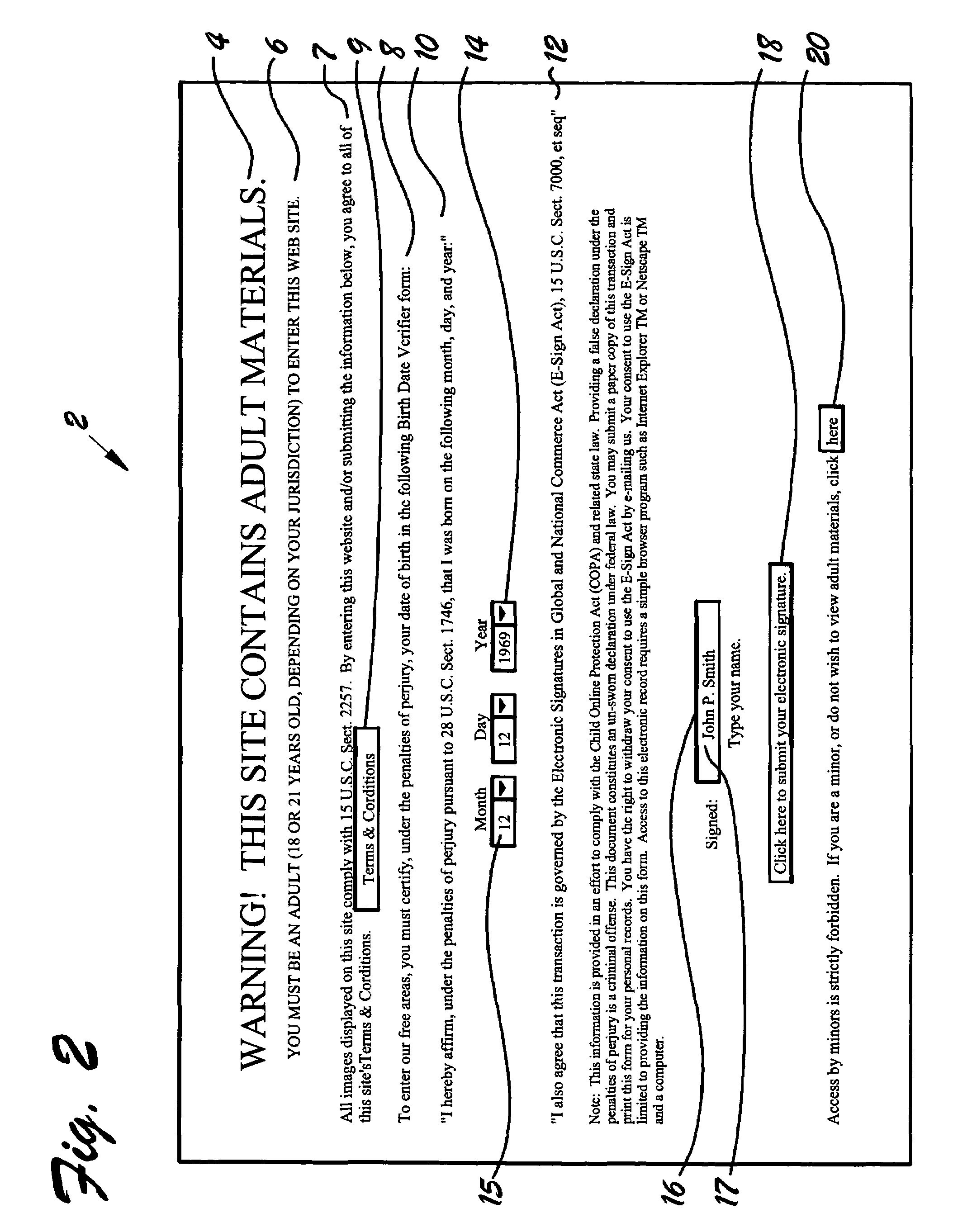 Method of age verification for electronic media