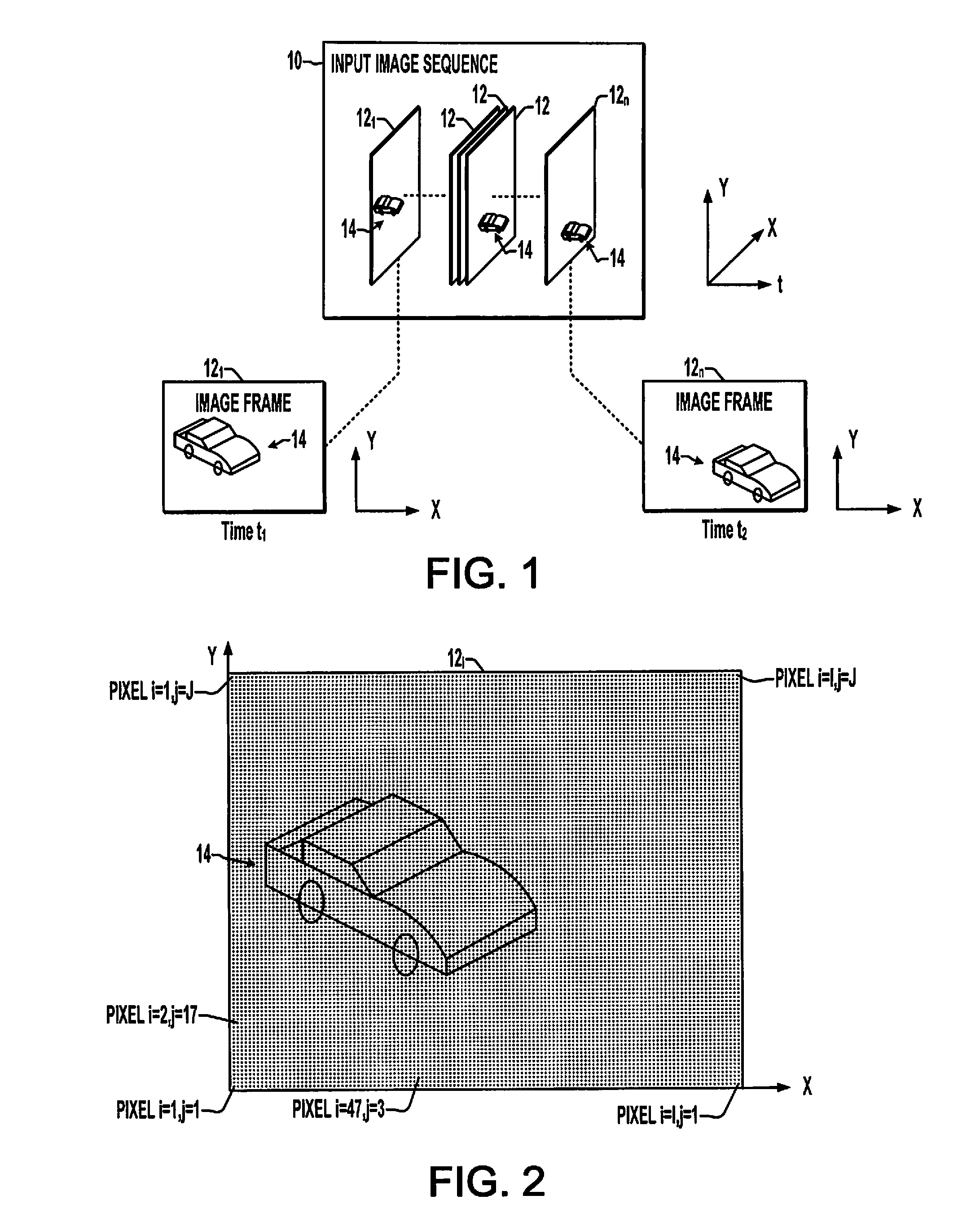 Method and apparatus for displacement determination by motion compensation