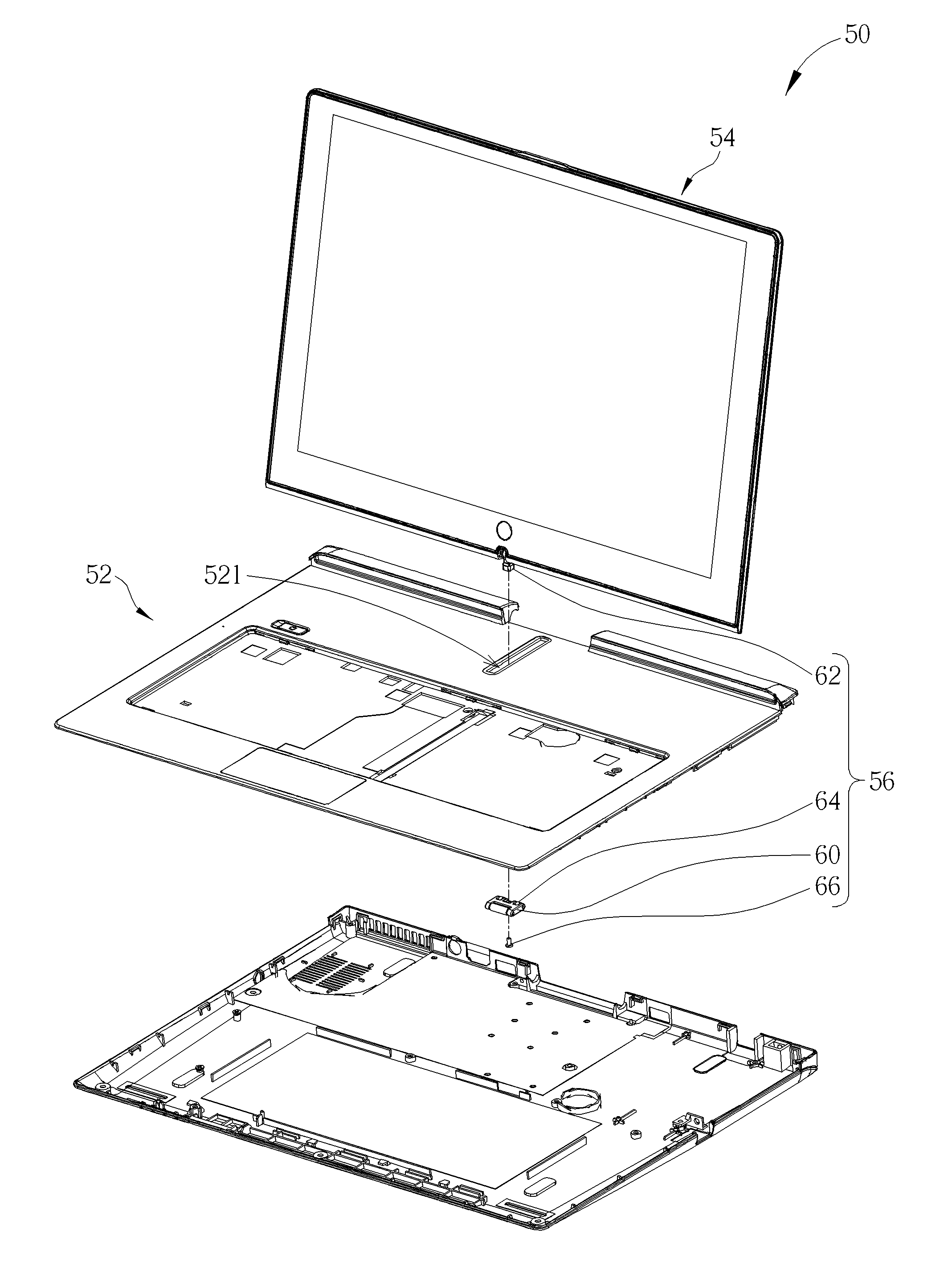 Driving mechanism for driving display module to move relative to host module and portable electronic device therewith