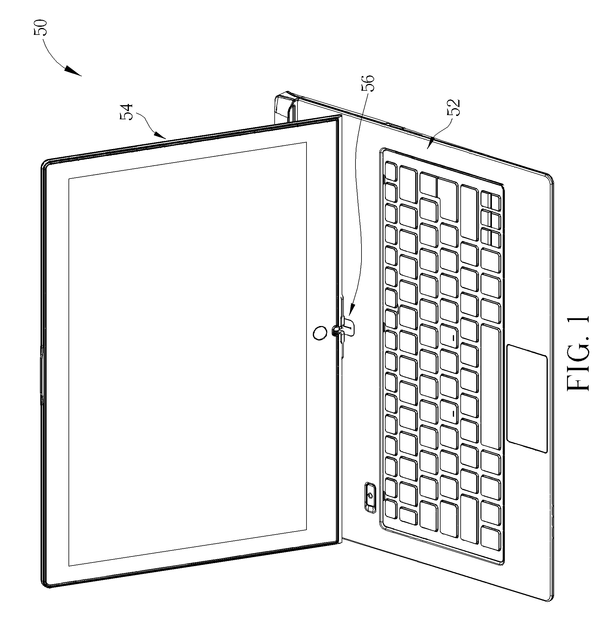 Driving mechanism for driving display module to move relative to host module and portable electronic device therewith