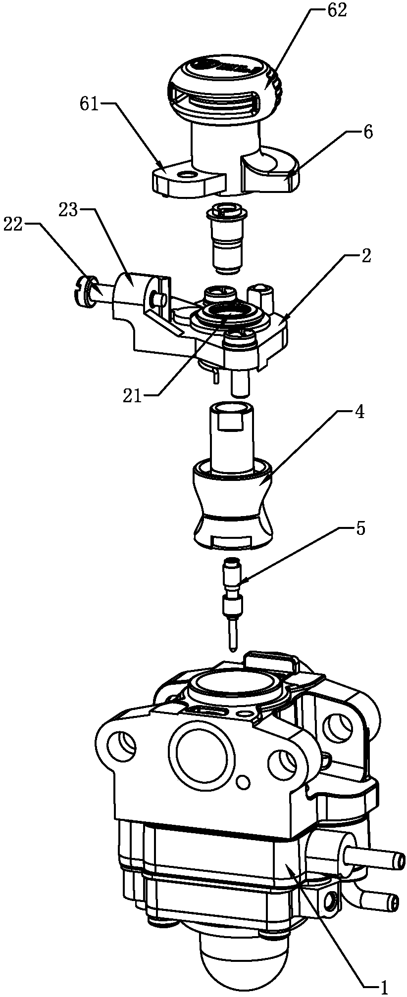Carburetor provided with rotary valve and capable of being started rapidly
