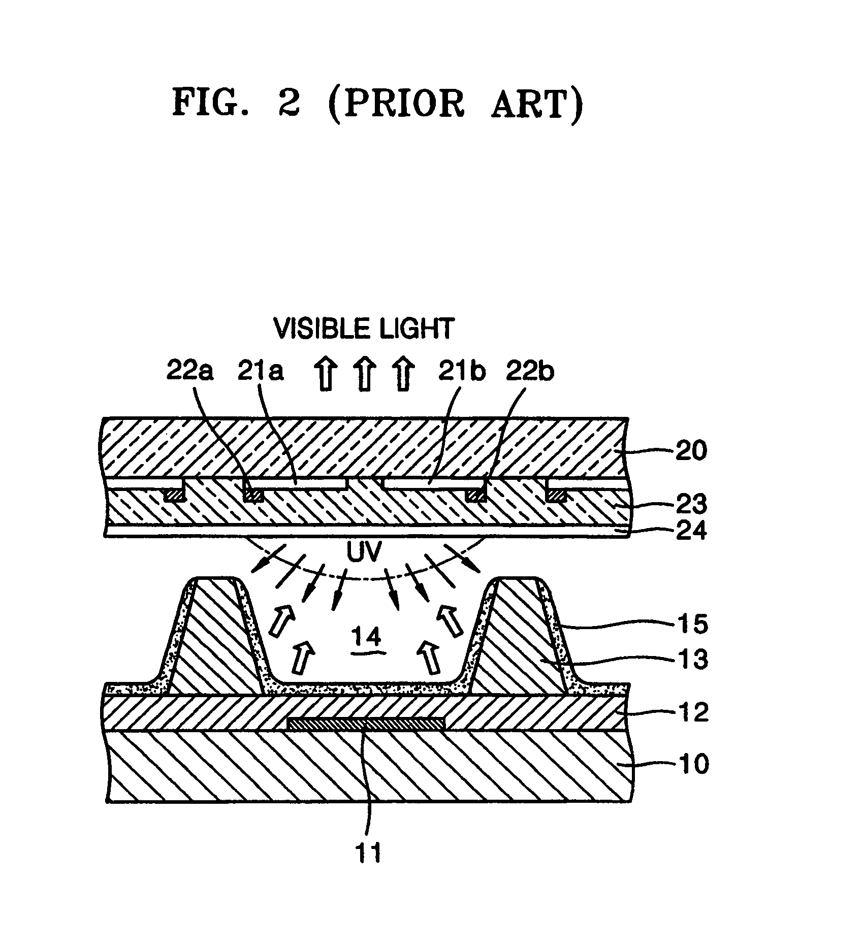 Plasma display panel with discharge cells having curved concave-shaped walls